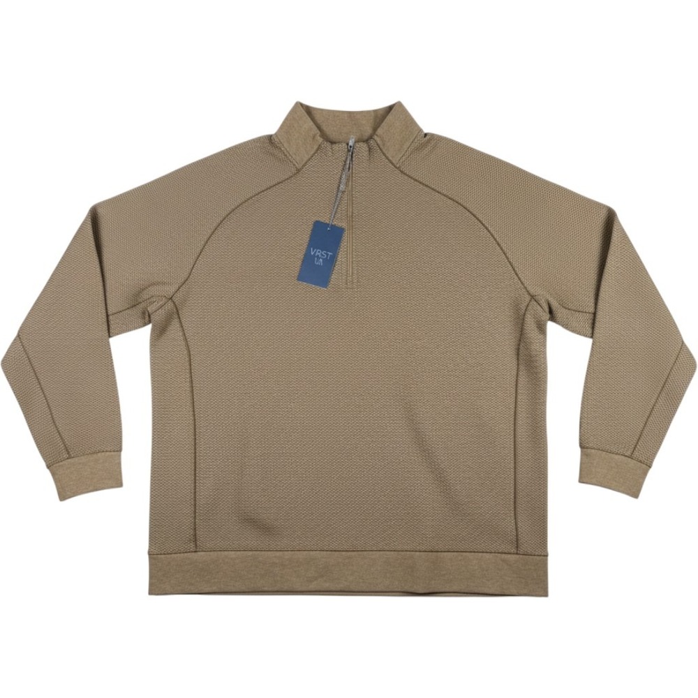VRST Mens XXL Recharge Pebble 1/4 Zip Pullover Brown Spice Heather MAX251201Z